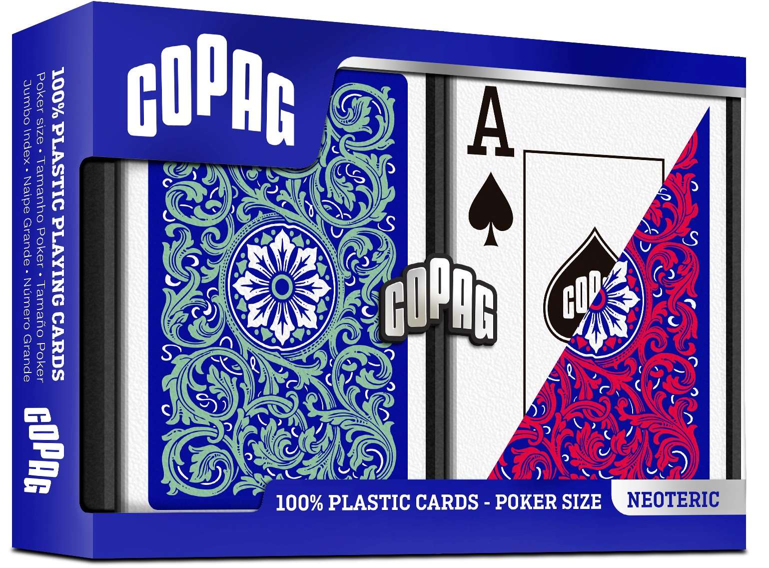 COPAG 1546 - GREEN/RED/BLUE - PKJ dupla póker - NEOTERIC