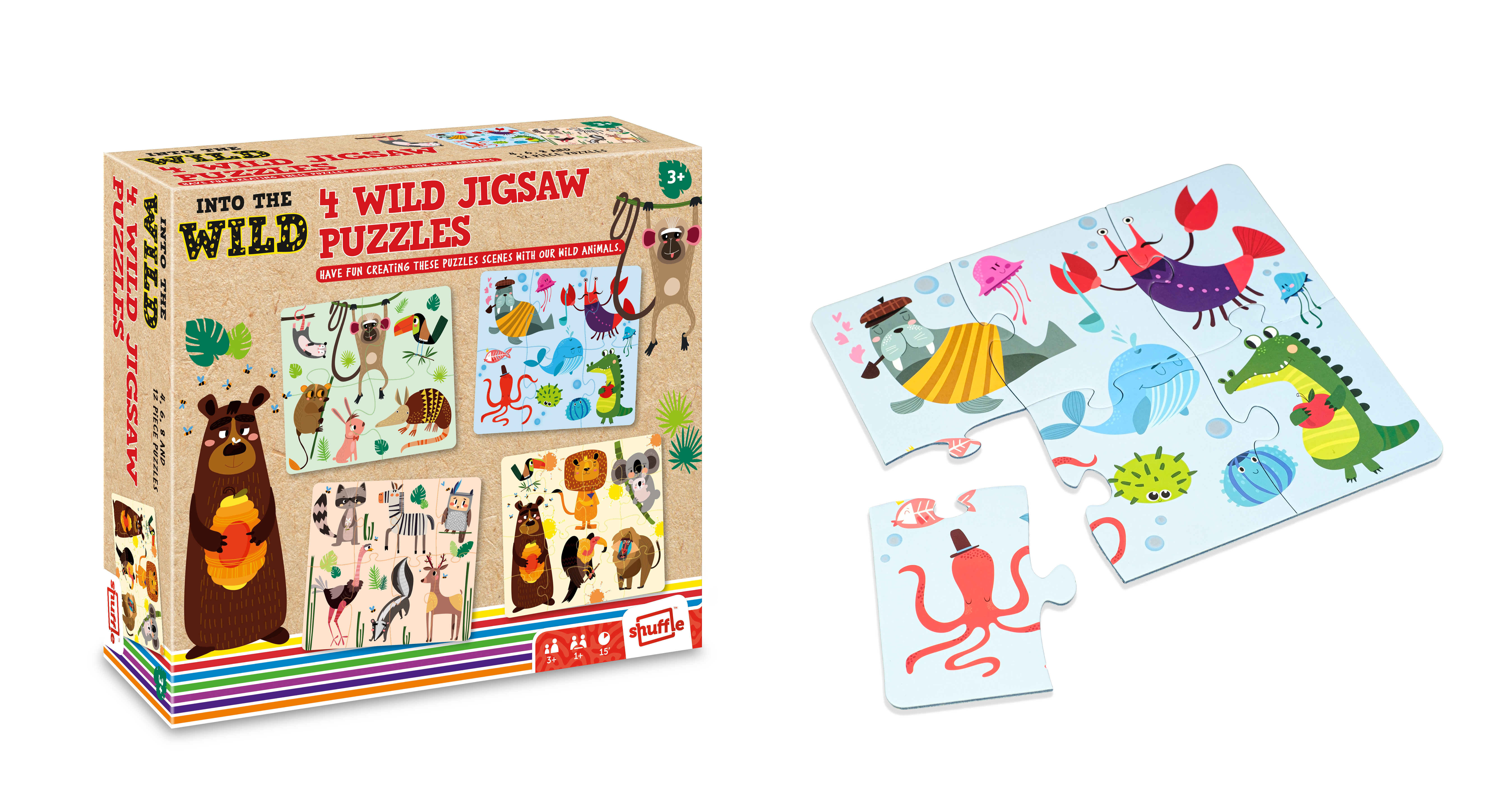 Irány a vadon - Into the Wild - Puzzle, képkirakó készlet (4,6,8,12 db-s)