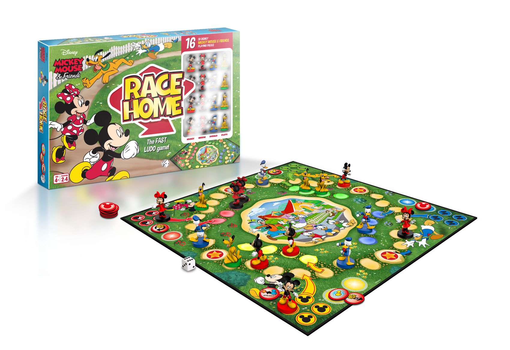 Mickey Egér és barátai DP. társasjáték, műanyag figurákkal