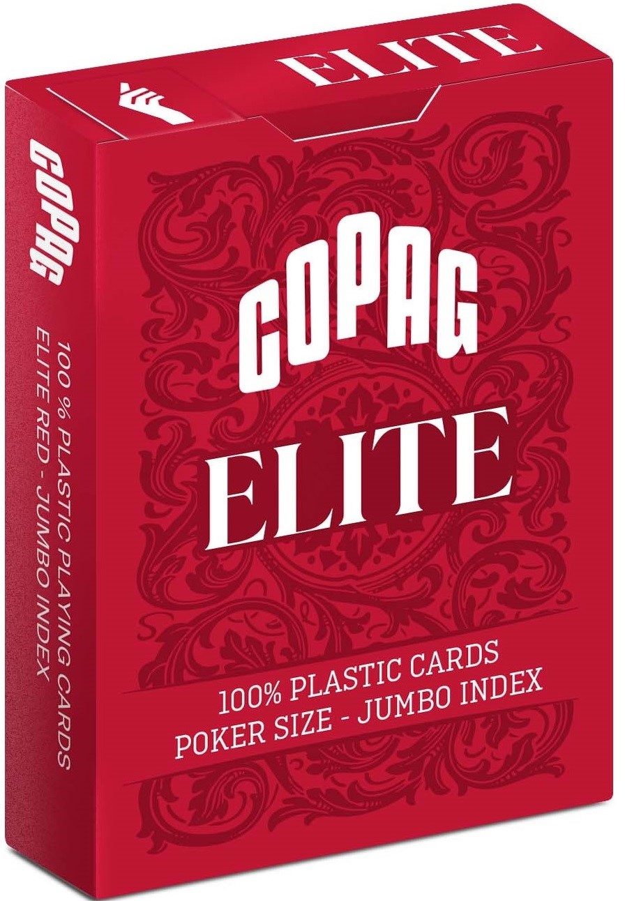 COPAG ELITE PKJ, 2 nagy indexes 100% plasztik póker Piros