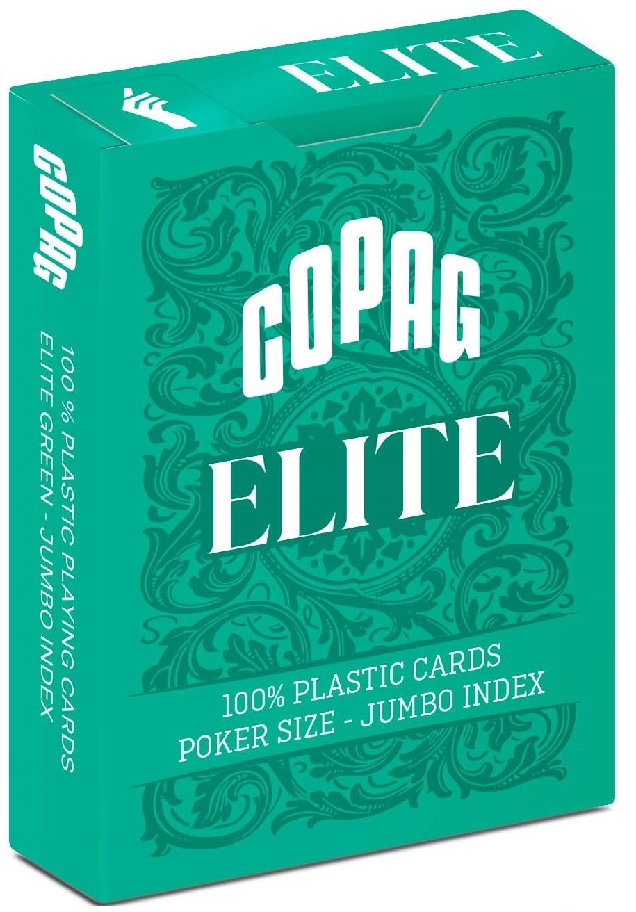 COPAG ELITE PKJ, 2 nagy indexes 100% plasztik póker Zöld