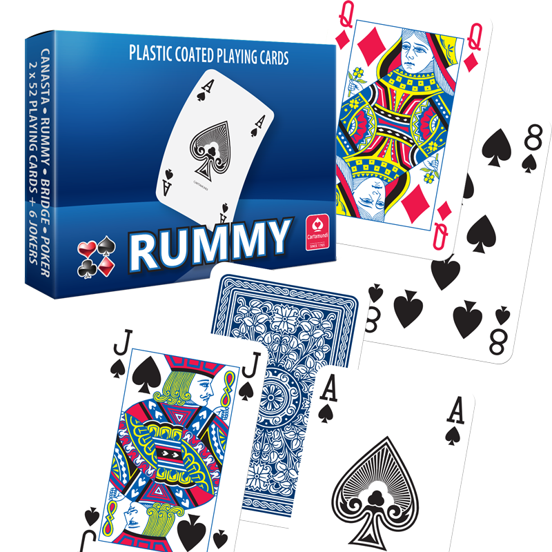 Rummy, dupla römi kártya, 110 lap