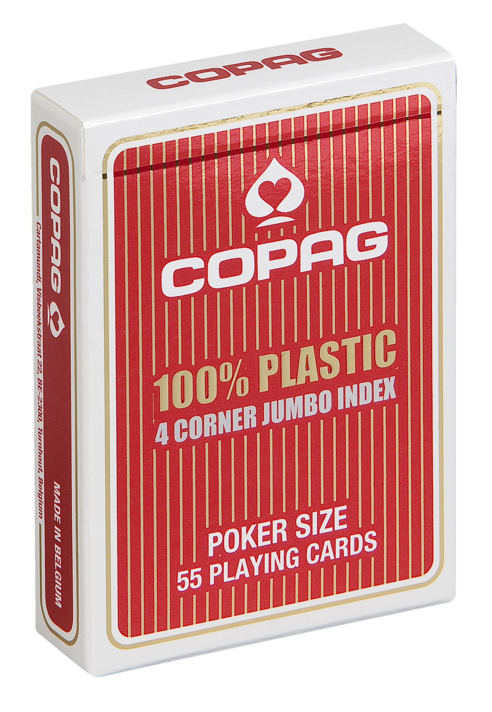 COPAG PKJ4 piros, 4 nagy indexes 100% plasztik póker