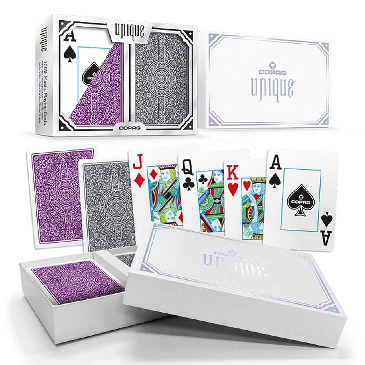 COPAG 1546 - PURPLE/GREY - PKJ dupla póker - UNIQUE.