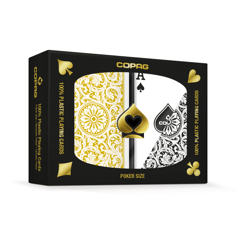COPAG 1546 - BLACK/GOLD - PK2 dupla bridge