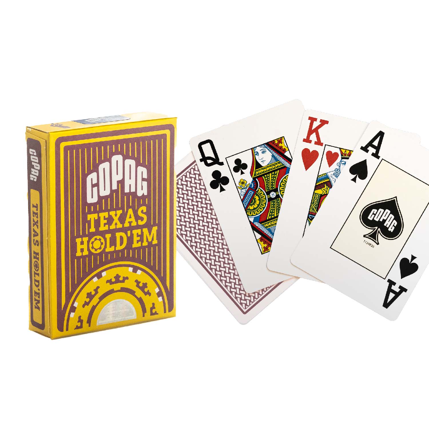 COPAG Texas Hold’em Gold Red, 2 nagy indexes 100% plasztik póker kártya